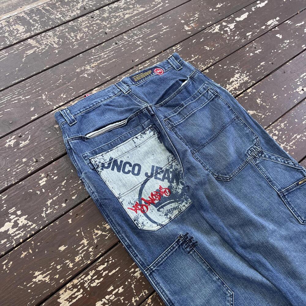 (36x34) Vintage 90s Y2K JNCO Jeans Urbanomiks Baggy Skater - Picture 3 of 8